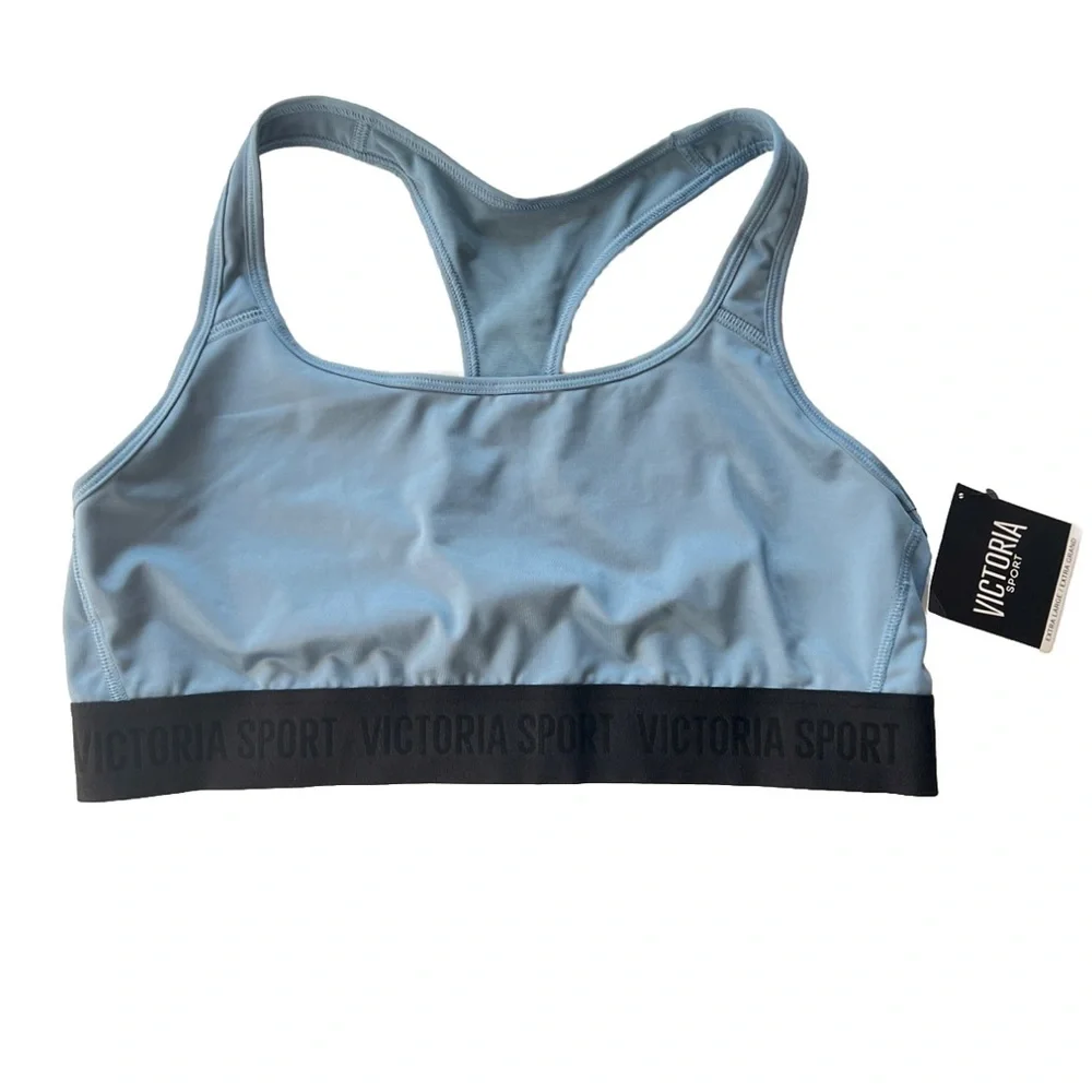 Victoria's Secret Sport The Player Racerback Wireless Blue Sports Bra XL NWT - Picture 1 of 5